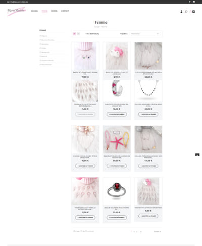 Plateforme e-commerce pour des bijoux haut de gamme - Création de site internet