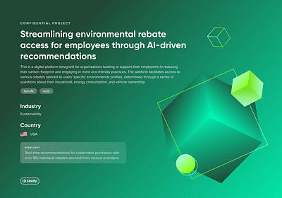 AI: Streamline environmental rebate for employees - Web Application