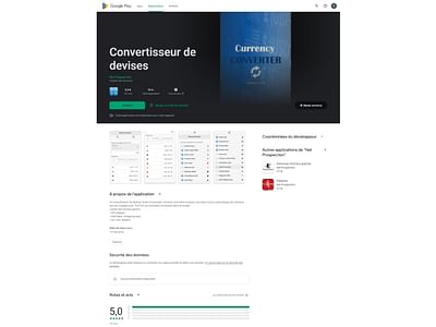 Convertisseur de devises - application mobile - Application web