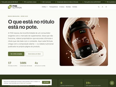 FHG Nutrition — WooCommerce store redesign for a supplement brand - E-Commerce