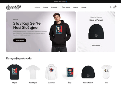 Creating E-Commerce Website For Srpske Majice - Website Creation