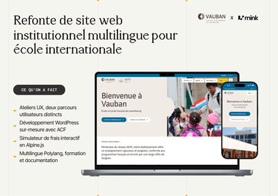 Refonte de site institutionnel multilingue pour école internationale - Création de site internet