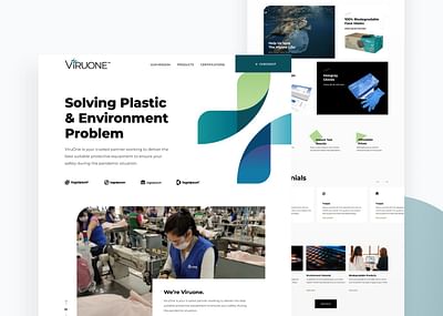ViruOne - UI/IUX (a PPE products company) - Webseitengestaltung