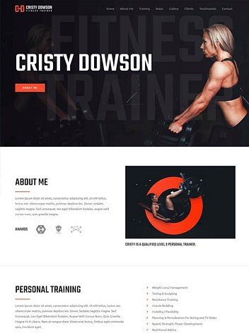 Developing Fitness Website - Website Creatie