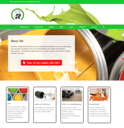 Website verfgroothandel - Website Creatie