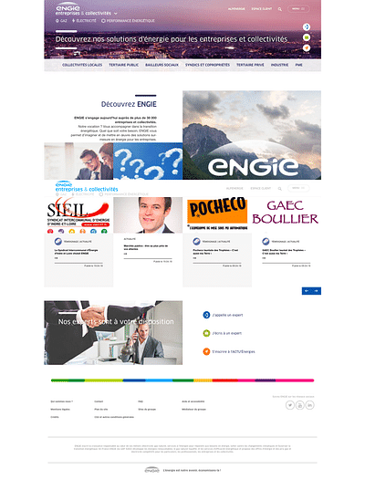 Engie - Conception du site E&C - Website Creatie