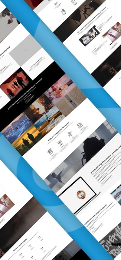 Diseño de página web para AV Productora - Création de site internet