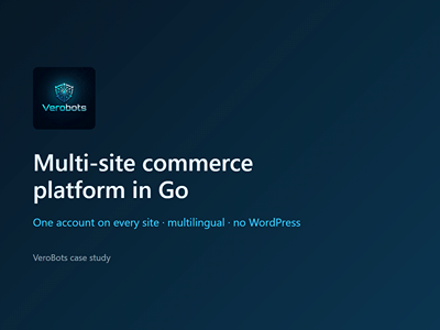 Multi-site commerce platform in Go - Cloud Consulting