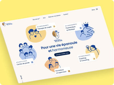 Conception sur mesure d'un site vitrine Au cœur de la relation - Création de site internet