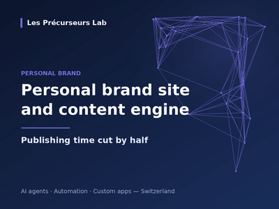 Personal brand site with an AI content engine - Création de site internet