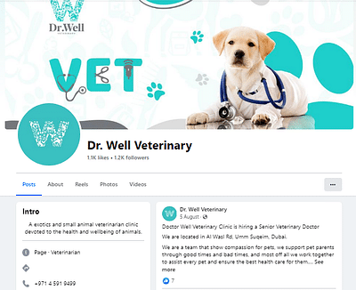 Dr. Well Veterinary - Social Media