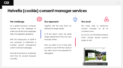 (Cookie) Consent Manager for Helvetia - Online Advertising