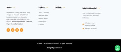 Premium Interiors – Website Design & Digital Branding - Social Media