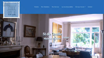 51 de Gaulle Maison d'hôtes Roubaix - Website Creation