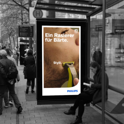 DOOH-Kampagne für Philips OneBlade - Publicité en ligne