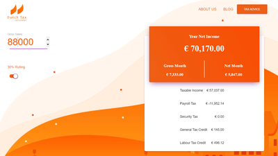 DutchTaxCalculator.nl - Website Creatie