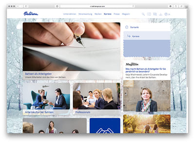 BAHLSEN, a new, digital business card - Webseitengestaltung