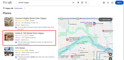 Centre & 12th Dental | SEO & Google Ads Success Story - SEO
