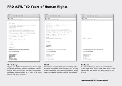 60 YEARS OF HUMAN RIGHTS - Werbung