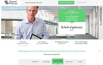 Banque Degroof Petercam - Content Strategy