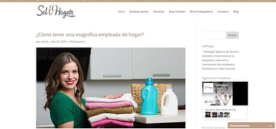 Crear página web Solihogar Servicio Doméstico - SEO