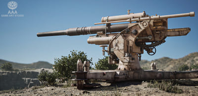 Anti-Aircraft Gun – Realistic AAA 3D Model - 3D