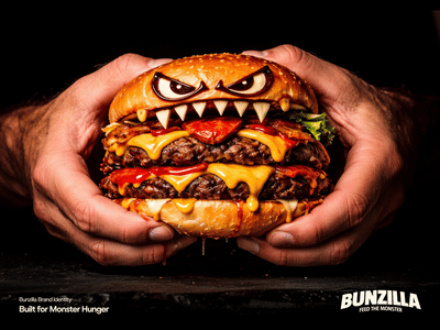 Bunzilla - F&B Packaging, Brand Identity Guidelines & Logo Design - Design & graphisme
