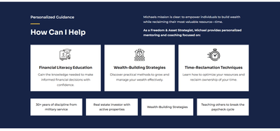 Website Design & Development for Michaels Financial Freedom - Creación de Sitios Web