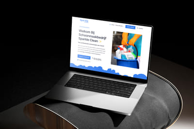 Webdesign, logo & huisstijl voor Sparkle Clean - Création de site internet