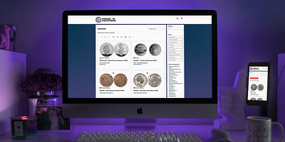 Online-Katalog für Münzen und Sammelstücke - Website Creation