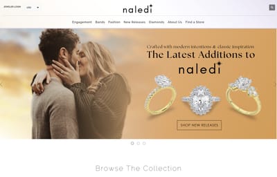 Showcase & webshop met juwelen & diamanten Naledi - Website Administratie