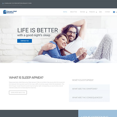 Therapie CPAP website - Advertising