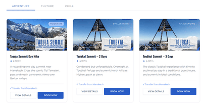 Atlas Escapes — Travel Experiences Website for Morocco Adventures - Website Creation
