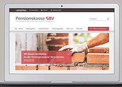 SBV Pension Fund Web Design - Webseitengestaltung