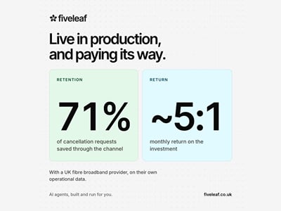 AI customer service and retention for a UK fibre broadband provider - Artificial Intelligence