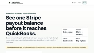 Stripe to QuickBooks Payout Reconciliation - Consultoría de Datos