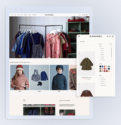 Caramel - custom Shopify storefront development - Website Creatie