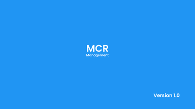 MCR | Mobile Application - Application mobile