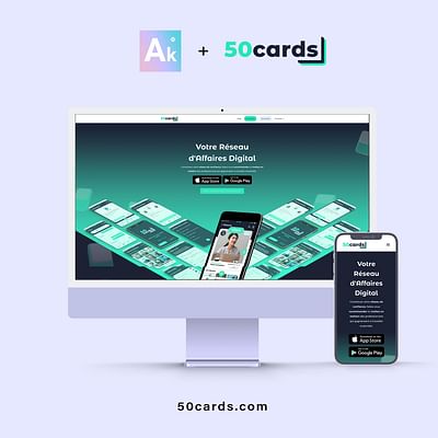 Landing Page pour 50 Cards - Creación de Sitios Web