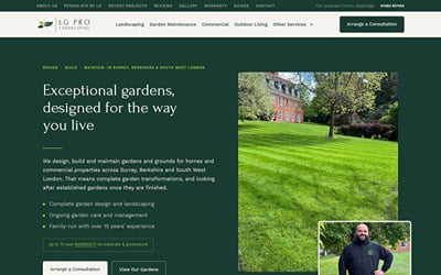 LG Pro Landscaping - Création de site internet