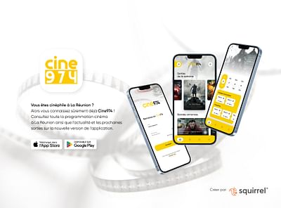 Refonte de l'application Cine974 - Application mobile