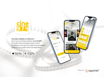 Refonte de l'application Cine974 - App móvil