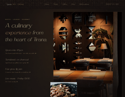 Ujvara Resto Lounge & Gourmet Ecosystem - Website Creatie