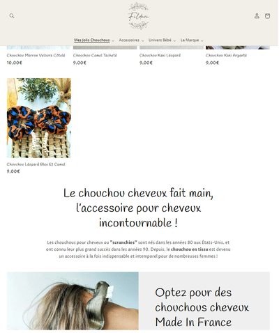 Lancement d'un site e-commerce B2C d'accessoires faits main - Référencement naturel