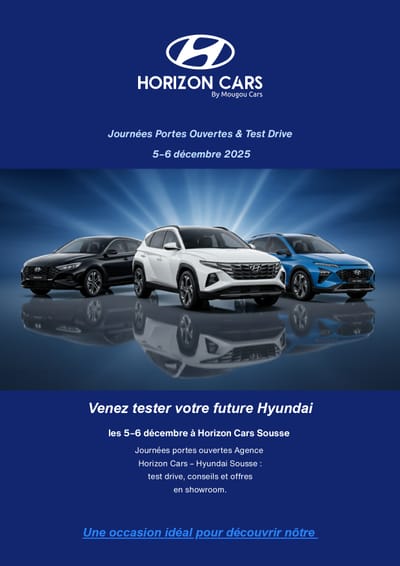 Journées portes ouvertes Agence Horizon Cars – Hyundai Sousse - Marketing