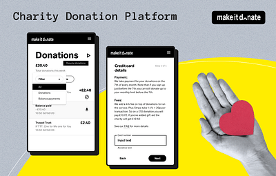 Charity donation platform - Applicazione web