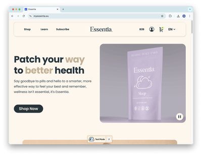 Essentia - E-commerce - E-commerce