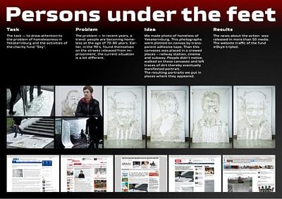 PERSONS UNDER THE FEET - Advertising
