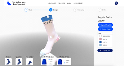 Socks Factory - 3D Sock Configurator - Web Applicatie