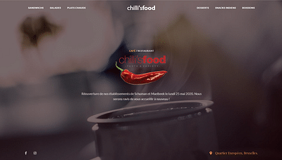 Café & Restauration - Création de site internet